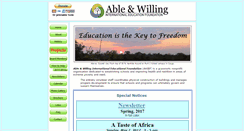 Desktop Screenshot of ableandwilling.org